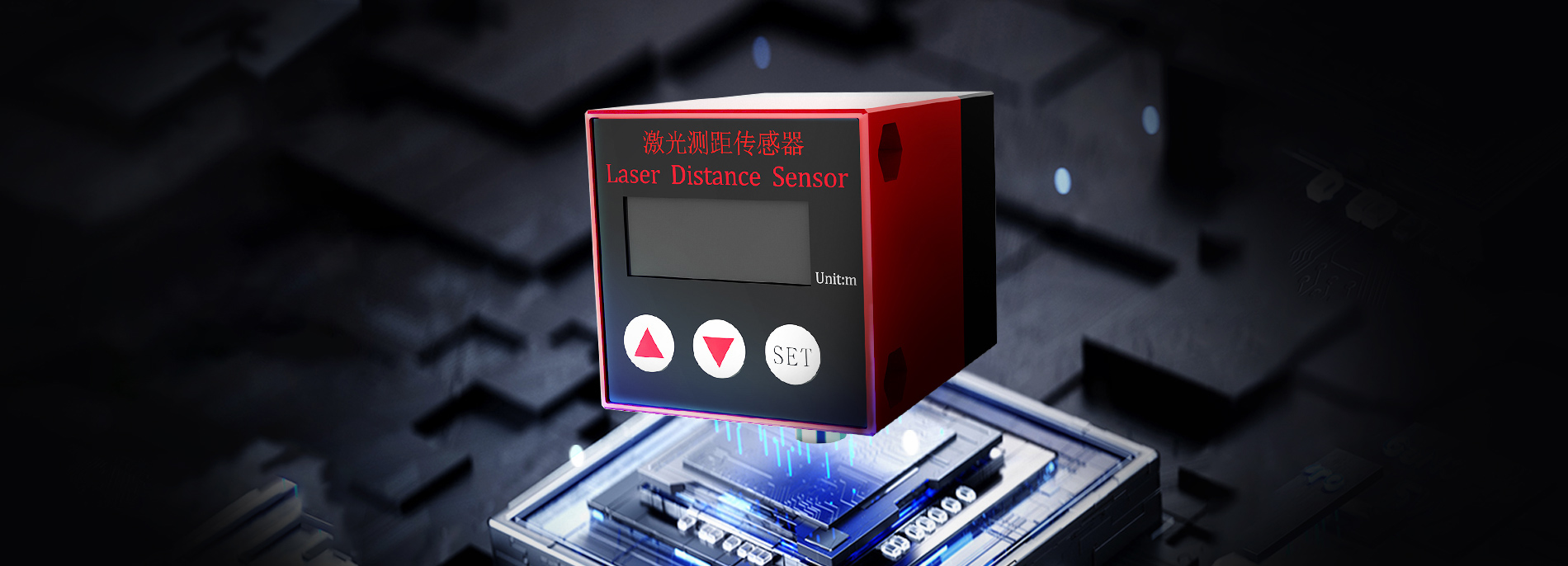 S series industrial laser ranging sensor Aerial plug with digital display high reliability ranging tools
